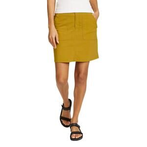 NWT Eddie Bauer Women's Horizon High-Rise Skort Skirt Shorts 10 Gold Yellow